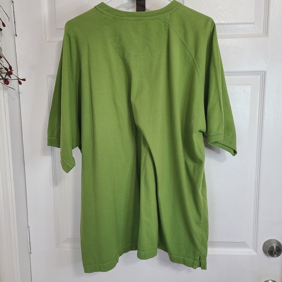 (1418) St. John's Bay Men's Classic 3 Button Short Sleeve Shirt, 2XL, Green - Picture 8 of 11